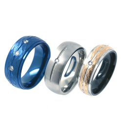 Diamond and Titanium Ring