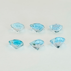 Aquamarin im Herzschliff, 3,8 bis 5,0 mm, 1 ct