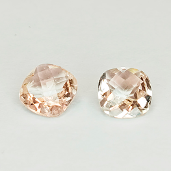 1ct Morganita talla cojin 6mm