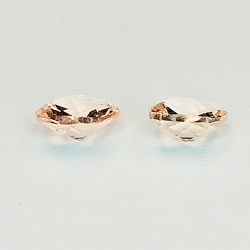 1ct Morganita talla cojín con damero  6mm
