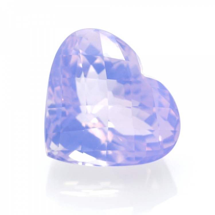 16,12 ct Amethyst Heart Cut with Chessboard 17,17x14,2mm