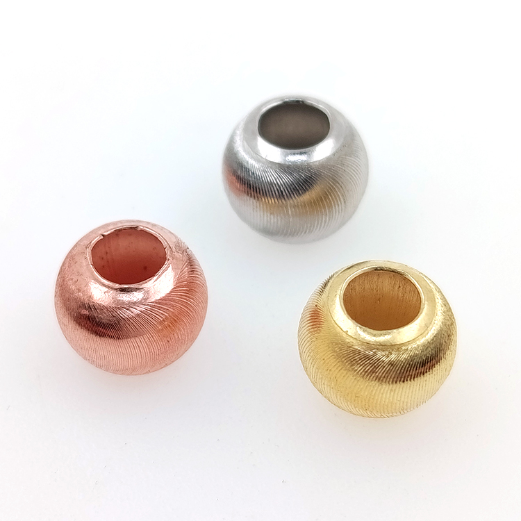 DIY 1 Gramo Abalorio Bola de plata 925 bañada en rodio blanco, oro amarillo o oro rosa.