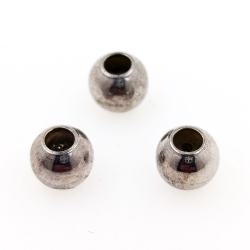 Fai da te: perlina a sfera da 1 grammo con silicone, in argento 925 placcato in rodio, 5, 4, 3 mm