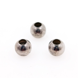 DIY 1 gramo Abalorio bola con silicona en plata 925 bañada en rodio 5, 4, 3  mm