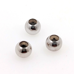 Fai da te: perlina a sfera da 1 grammo con silicone, in argento 925 placcato in rodio, 5, 4, 3 mm