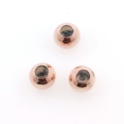 DIY 1 gram ball bead with silicone, rhodium-plated 925 silver, 5, 4, 3 mm