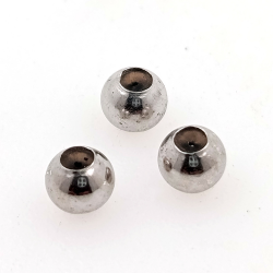 DIY 1 gram ball bead with silicone, rhodium-plated 925 silver, 5, 4, 3 mm