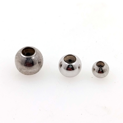 DIY 1 Gramm Kugelperle mit Silikon, aus rhodiniertem 925er Silber, 5, 4, 3 mm