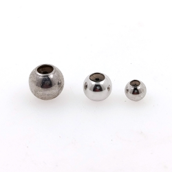 DIY 1 gram ball bead with silicone, rhodium-plated 925 silver, 5, 4, 3 mm