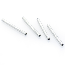 DIY 1 Gramm längliche Perle aus 925er Silber mit Rhodiumbeschichtung