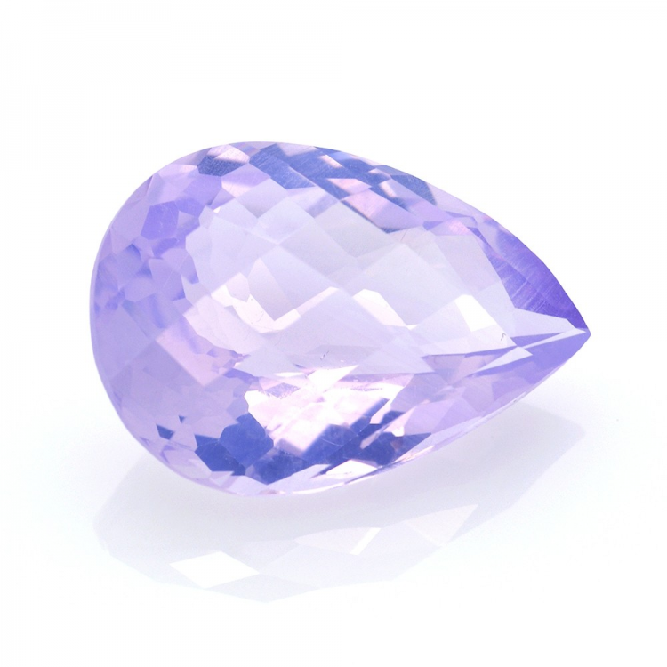 16,94 ct  Améthyste Taille Poire avec Damier 21,64x15,64mm