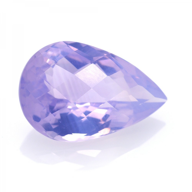 13,52ct  Amethyst Birne Schnitt mit Schachbrett 20,82x13,83mm