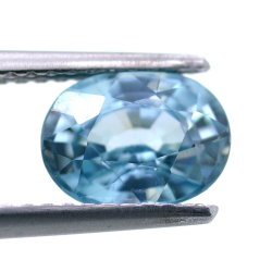 2,18 ct Zircón Azul Talla Ovalada