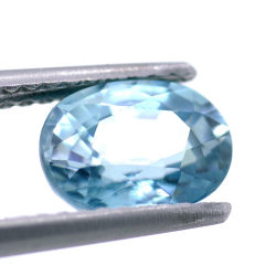 2,18 ct Zircón Azul Talla Ovalada