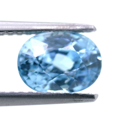 2,38 ct Zircón Azul Talla Ovalada