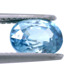 2,27 ct Natural Blue Zircon Oval Cut