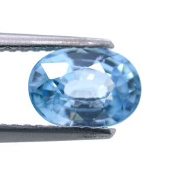 2,16 ct Zircón Azul Talla Ovalada