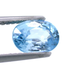 2,16 ct Zircón Azul Talla Ovalada