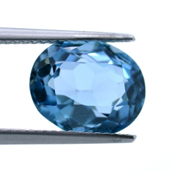 5,14 ct  Topacio London Blue Talla Ovalada