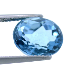 5,01 ct London Blue Topaze Taille Ovale