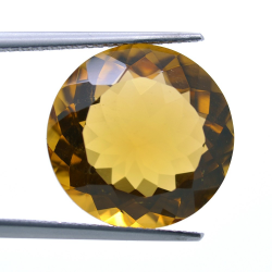 11,97 ct Quarzo Citrino Facettato Rotondo