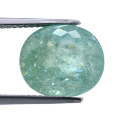 6.83ct. Paraiba Tourmaline Oval Cut 12.44x10.48mm