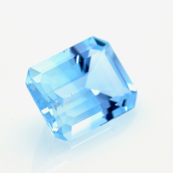 12,76 ct Blau Topas Smaragd Schnitt