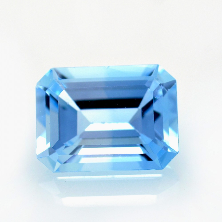 12,76 ct Blau Topas Smaragd Schnitt