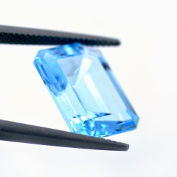 13,62 ct Blau Topas Smaragd Schnitt