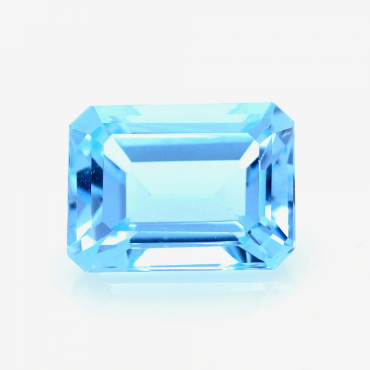 14,75 ct Topaze Bleu Taille Émeraude