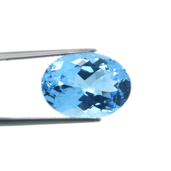 16,64 ct  Topacio Azul Talla Oval