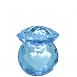 22,31 ct Blau Topas Rund Schnitt mit Schachbrett