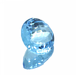 22,31 ct Blau Topas Rund Schnitt mit Schachbrett