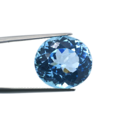 19,34 ct Topaze Bleu Taille Ovale