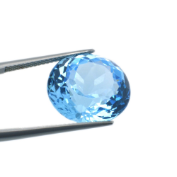 19,34 ct Topaze Bleu Taille Ovale