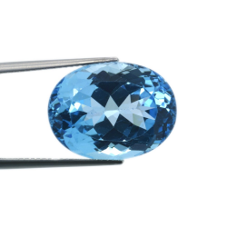 22,08 ct  Topacio Azul Talla Oval