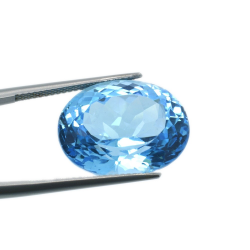 22,79 ct  Topacio Azul Talla Oval