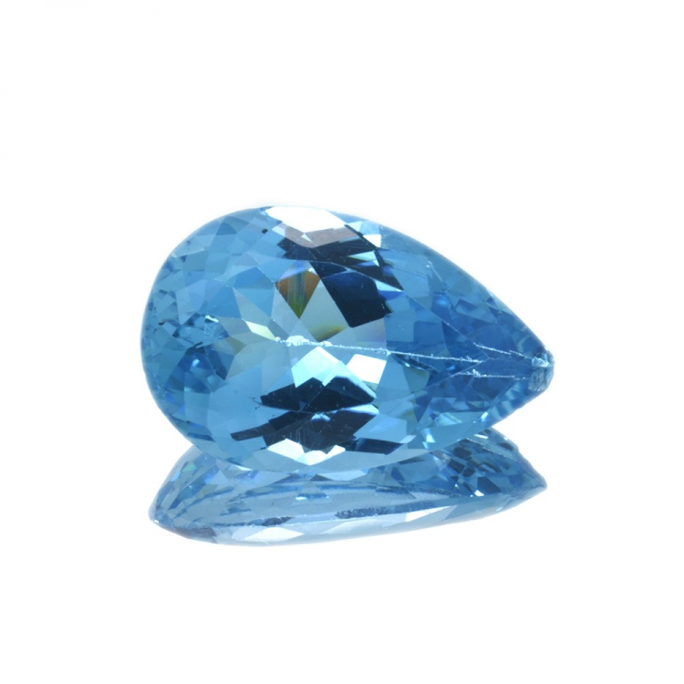 16,62 ct Topaze Bleu Taille Poire