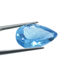 16,62 ct Topaze Bleu Taille Poire