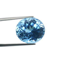 19,24 ct  Topacio Azul Talla Oval