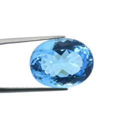 22,02 ct  Topacio Azul Talla Oval