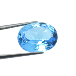 22,02 ct  Topacio Azul Talla Oval