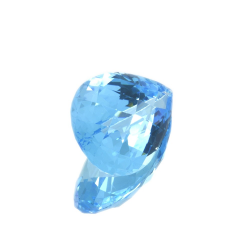 23,96 ct Topazio Blu in Facetatto Goccia Scachiera