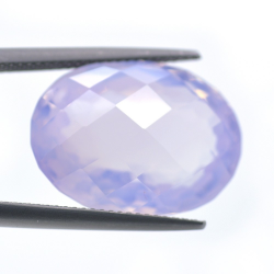 21,63 ct Lavender Amethyst Oval Cut with Chessboard 20,32x15,18mm