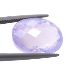 21,63 ct Lavender Amethyst Oval Cut with Chessboard 20,32x15,18mm