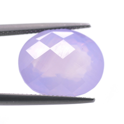 15,08ct Amatista Lavanda Talla Oval con Damero 16,87x14,15mm