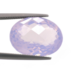 18,47ct  Améthyste Lavande Taille Ovale avec Damier 19,71x15,06mm