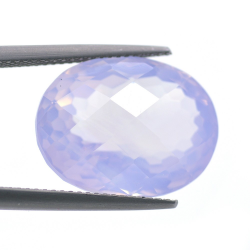 16,13ct Amatista Lavanda Talla Oval con Damero 18,34x14,32mm