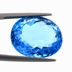 41,52 ct Topacio Azul Suizo Talla Ovalada