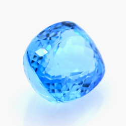 35,38 ct Topacio Azul Suizo Talla Cojín